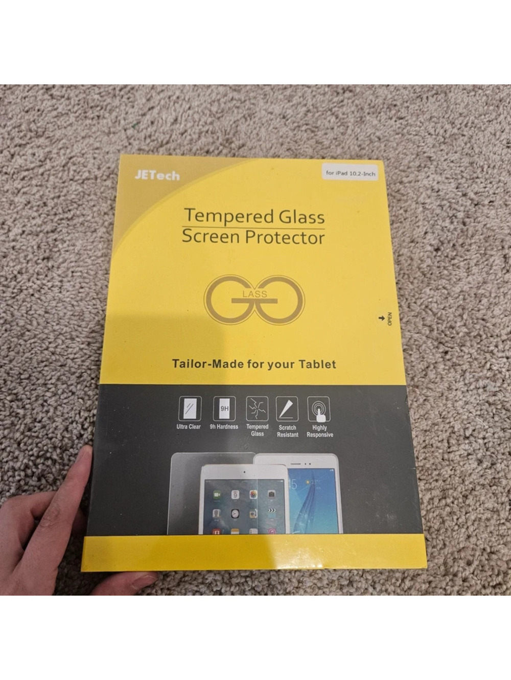 JETech Tempered Glass Screen Protector iPad 10.2" 7th 8th 9th Gen sealed